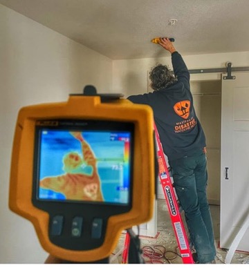 Masters of Disaster LLC working process with thermal camera